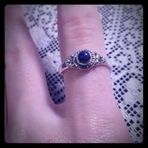 Size 6 Lapis Ring 925 Sterling Silver